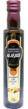 Abrikosų kauliukų neraf. aliejus, 250 ml